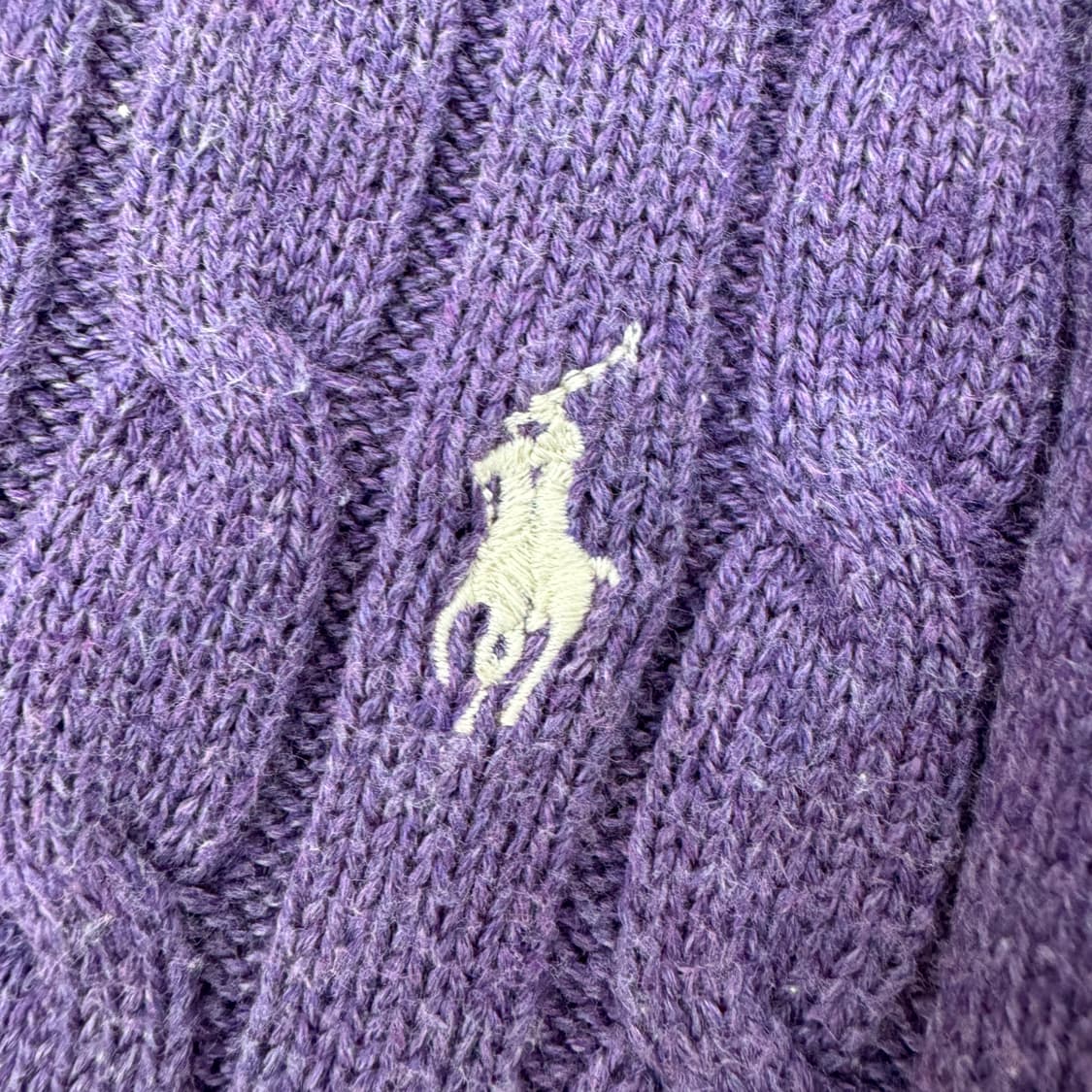 여성용 XS 폴로 랄프로렌 연보라 케이블 라운드 니트  상품이미지3