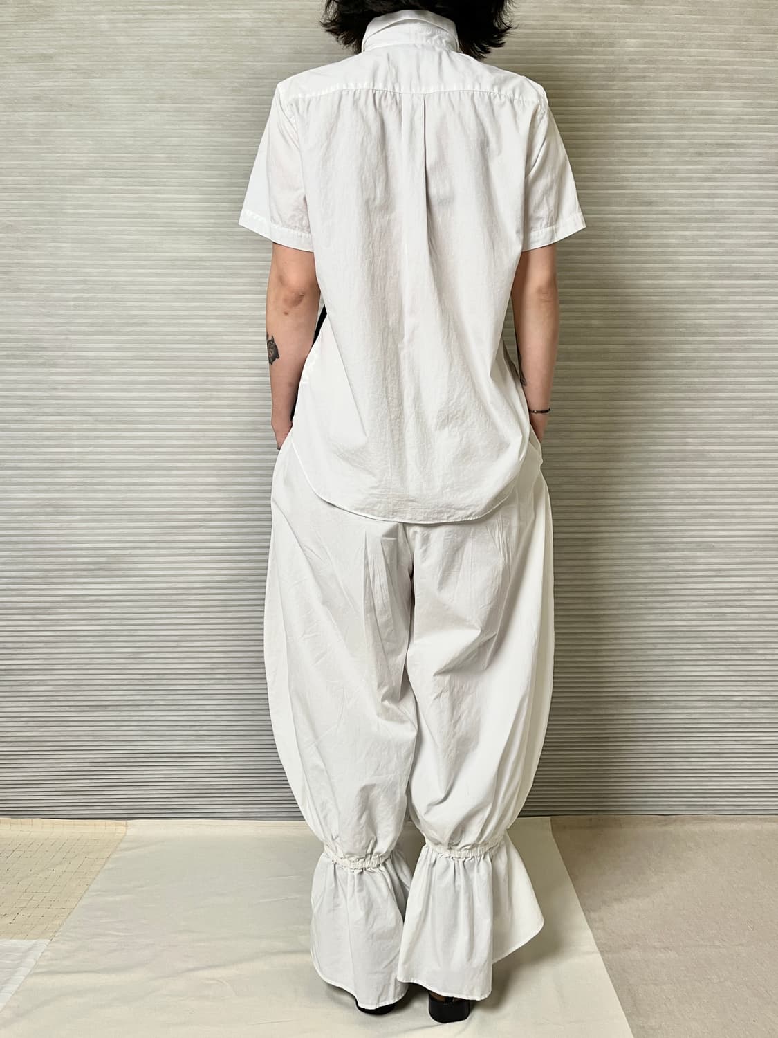 꼼데가르송 블랙 배색 하프셔츠 comme des garcons 상품이미지8