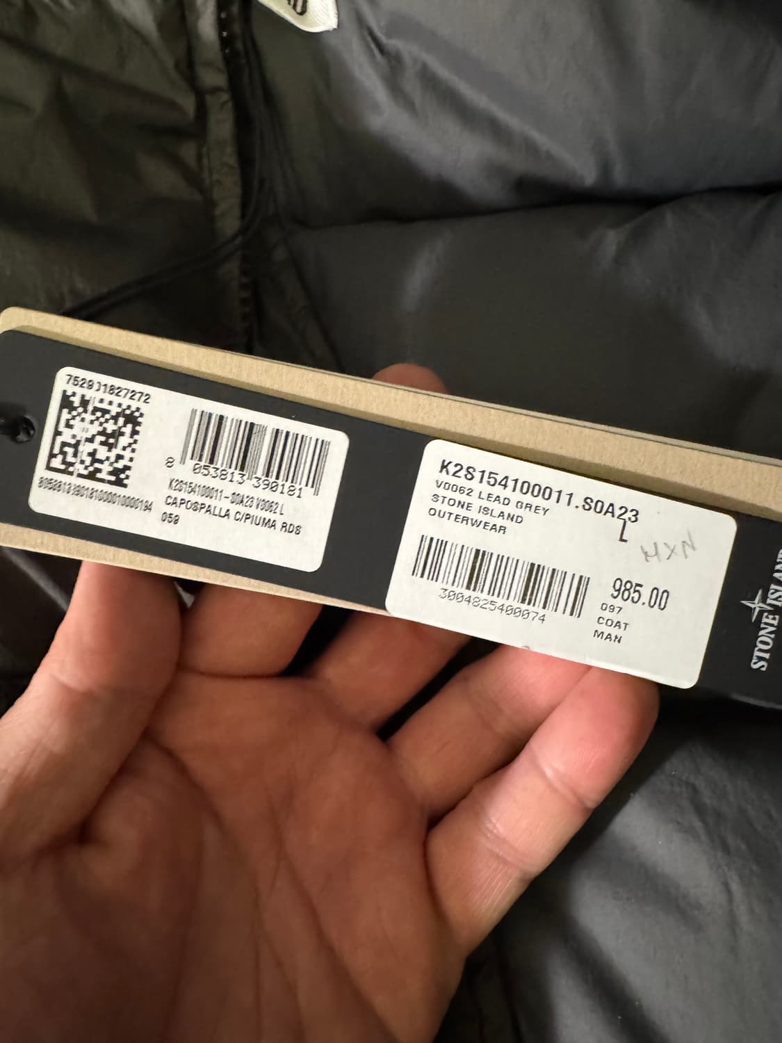 25FW 스톤아일랜드 크링클랩스 패딩 L 리드그레이 새제품 상품이미지3