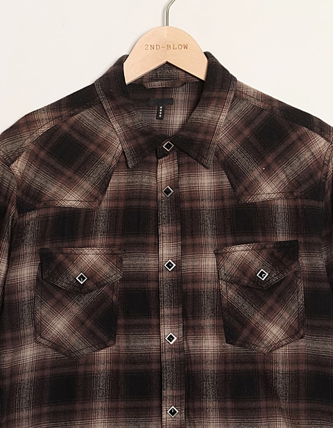 Lation Check Western Shirts 상품이미지2