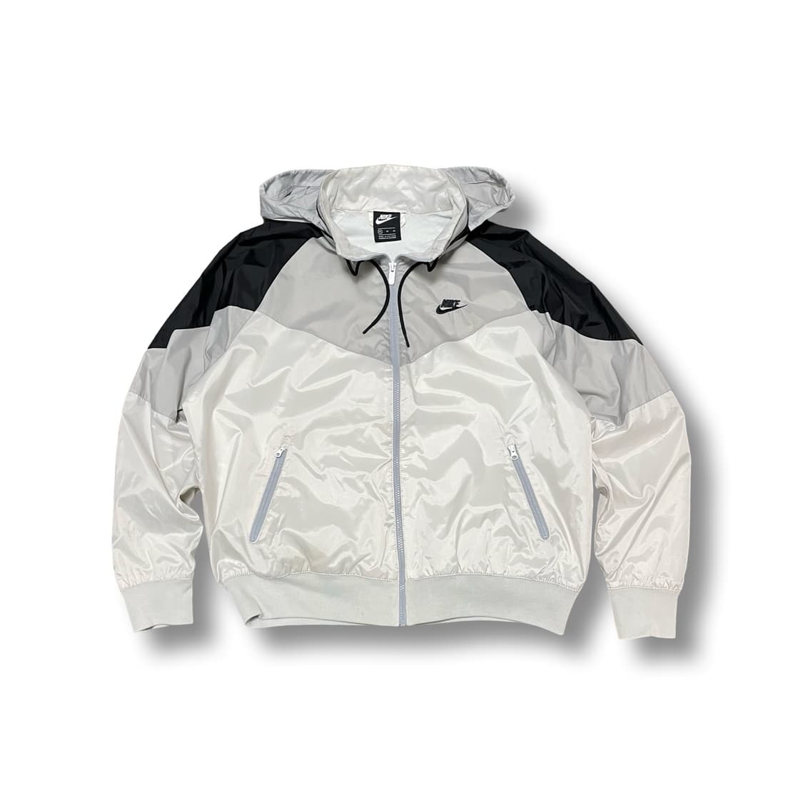 [XL] 나이키 바람막이 화이트/블랙 후드 집업 상품이미지1