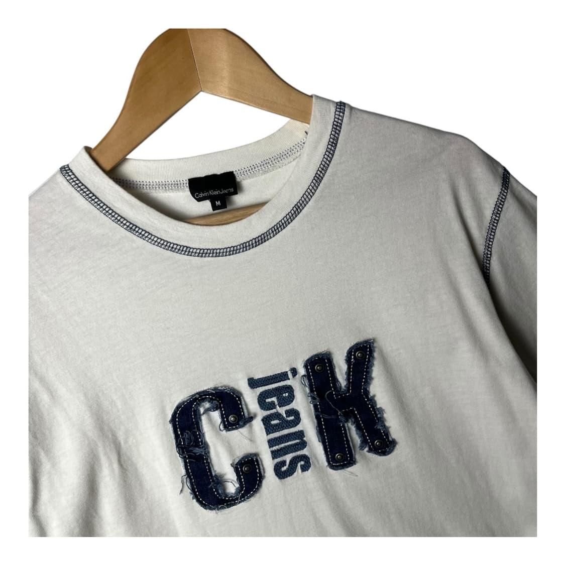 [Calvin Klein] 캘빈클라인 아웃스티치 패치 반팔티셔츠 상품이미지2