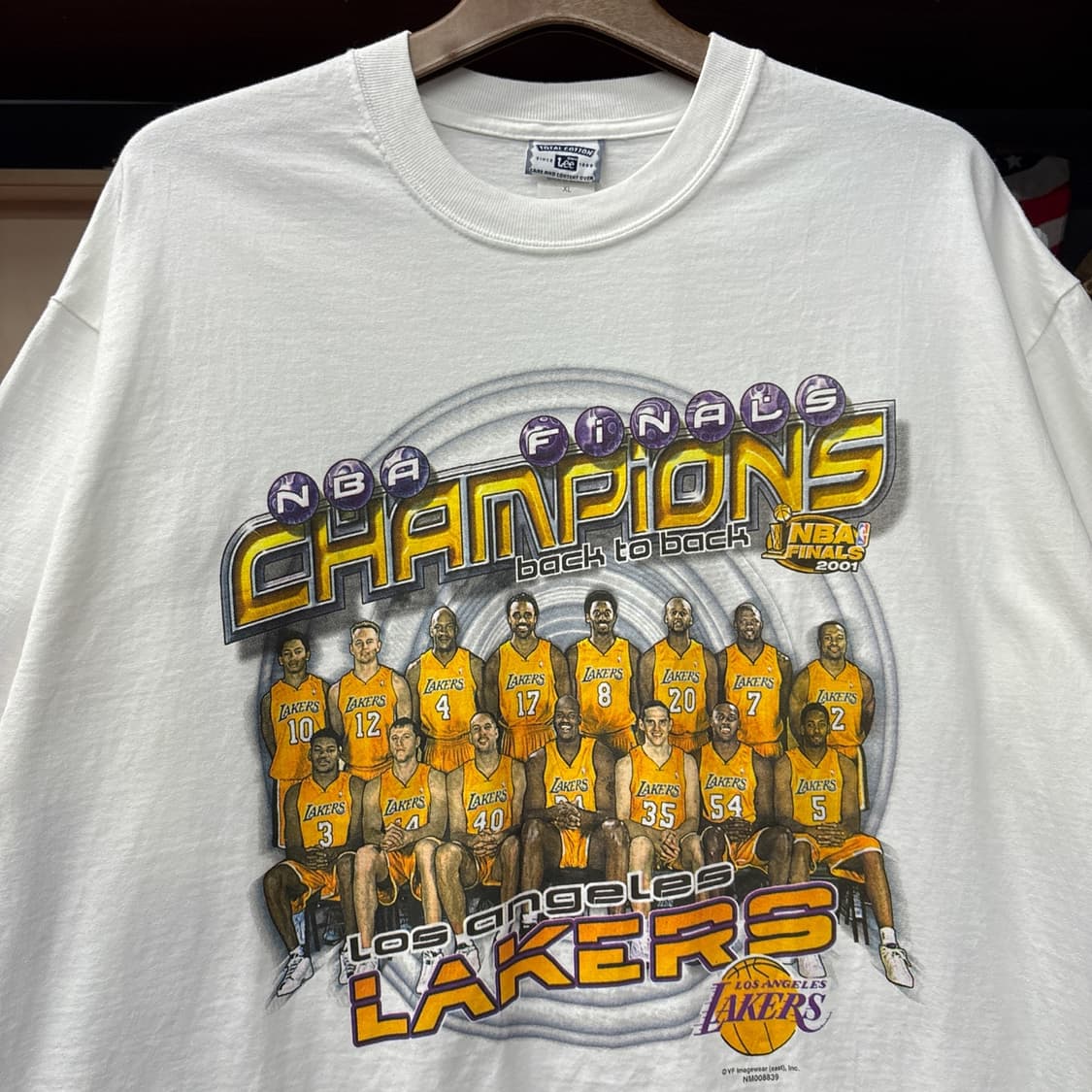 00s 리 LA레이커즈 NBA 챔피언쉽 티셔츠 코비&샤킬오닐 N1211 상품이미지3