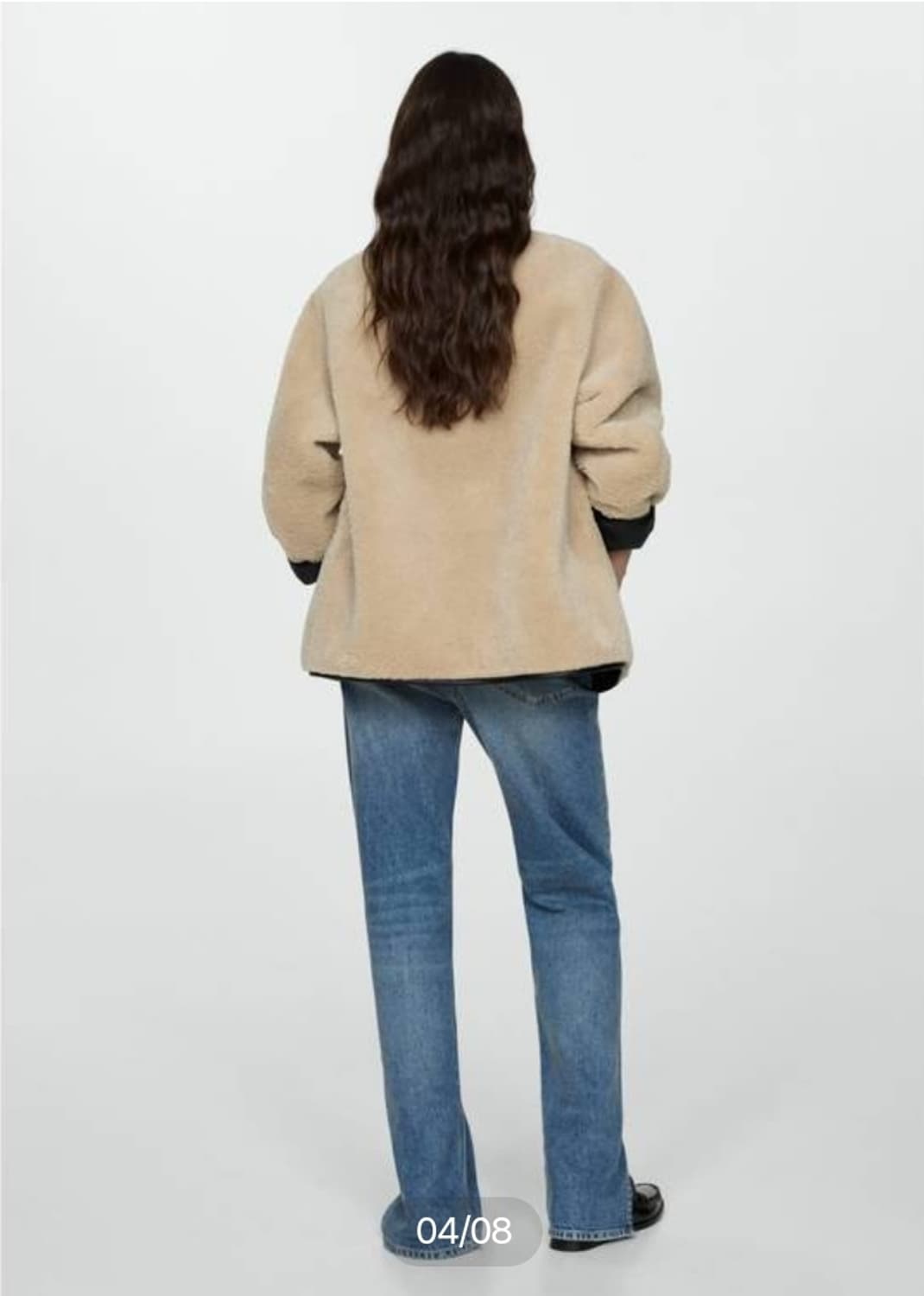 망고 퍼 이펙트 아플리케 퍼 코트 S 상품이미지3