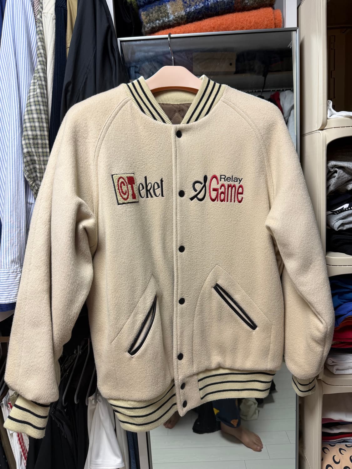 테켓 첫시즌 바시티 자켓 상품이미지2