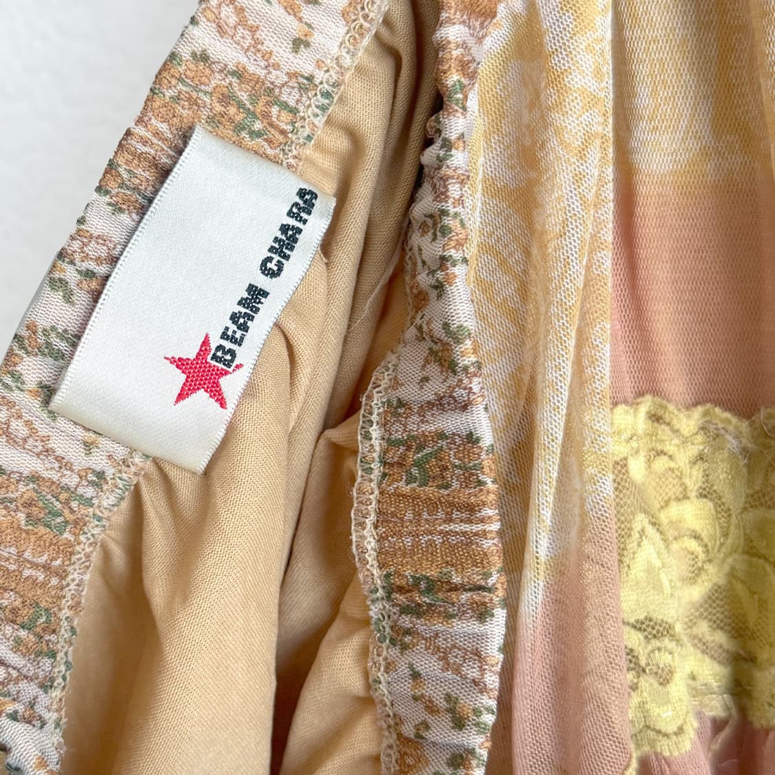 초원 앤티크 패치 쉬폰 스커트 상품이미지5