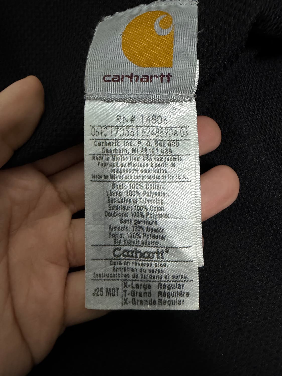 칼하트 J140 액티브 자켓 XL 네이비 상품이미지4