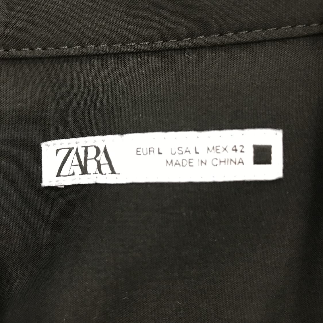 자라 스티치 오버사이즈 셔츠 블랙 [L] 상품이미지4