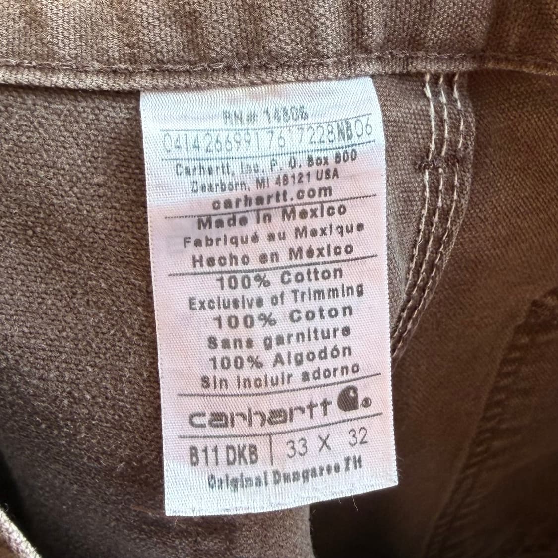 빈티지 칼하트 B11 DKB 싱글니 카펜터 팬츠 상품이미지9