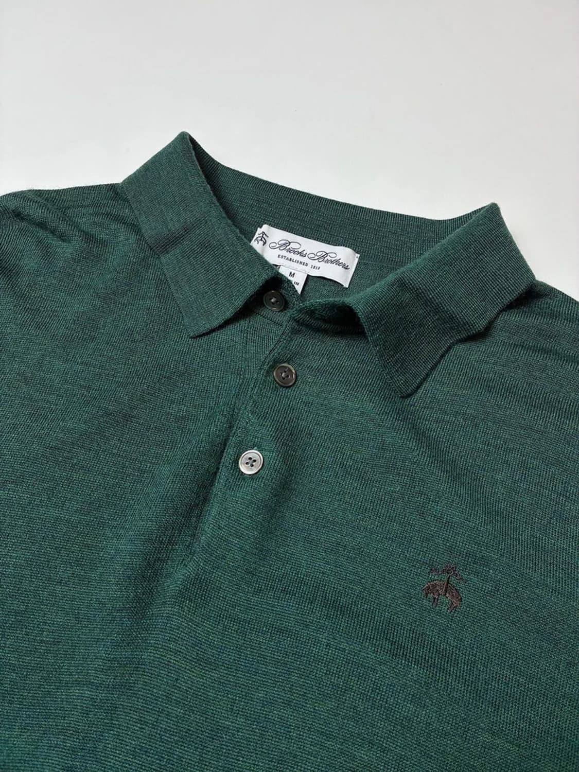 브룩스브라더스 자수 로고 울 니트 카라 롱슬리브 PN8512 상품이미지3