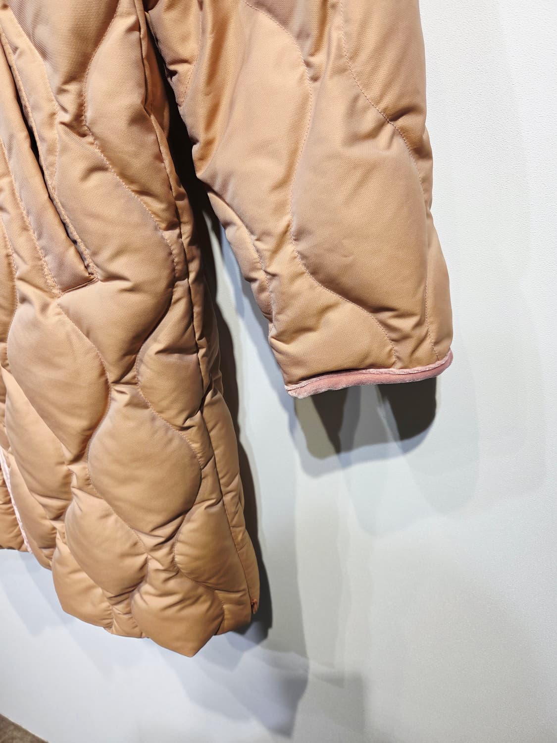 LBL 폭스퍼 퀄팅 구스다운 롱 패딩_S 상품이미지5