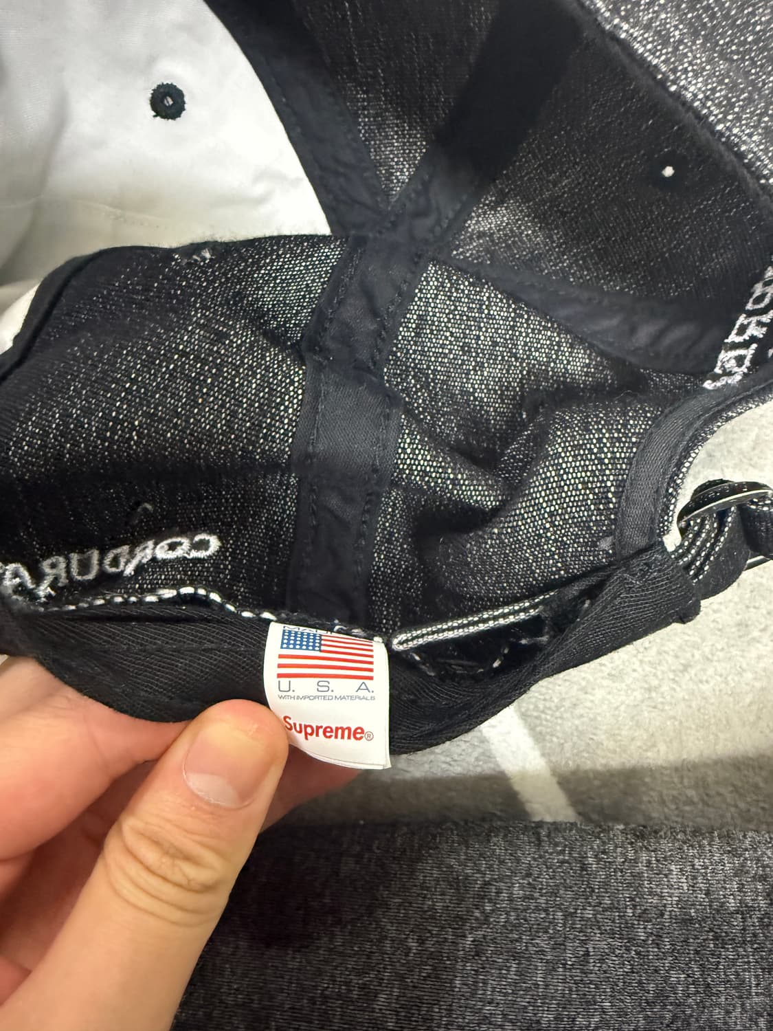 슈프림 코듀라 데님 볼캡 25ss 상품이미지4