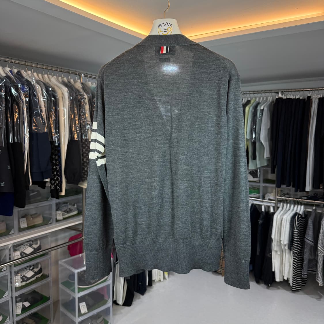 [리오브] 톰브라운 사선 완장 메리노 울 가디건 상품이미지2