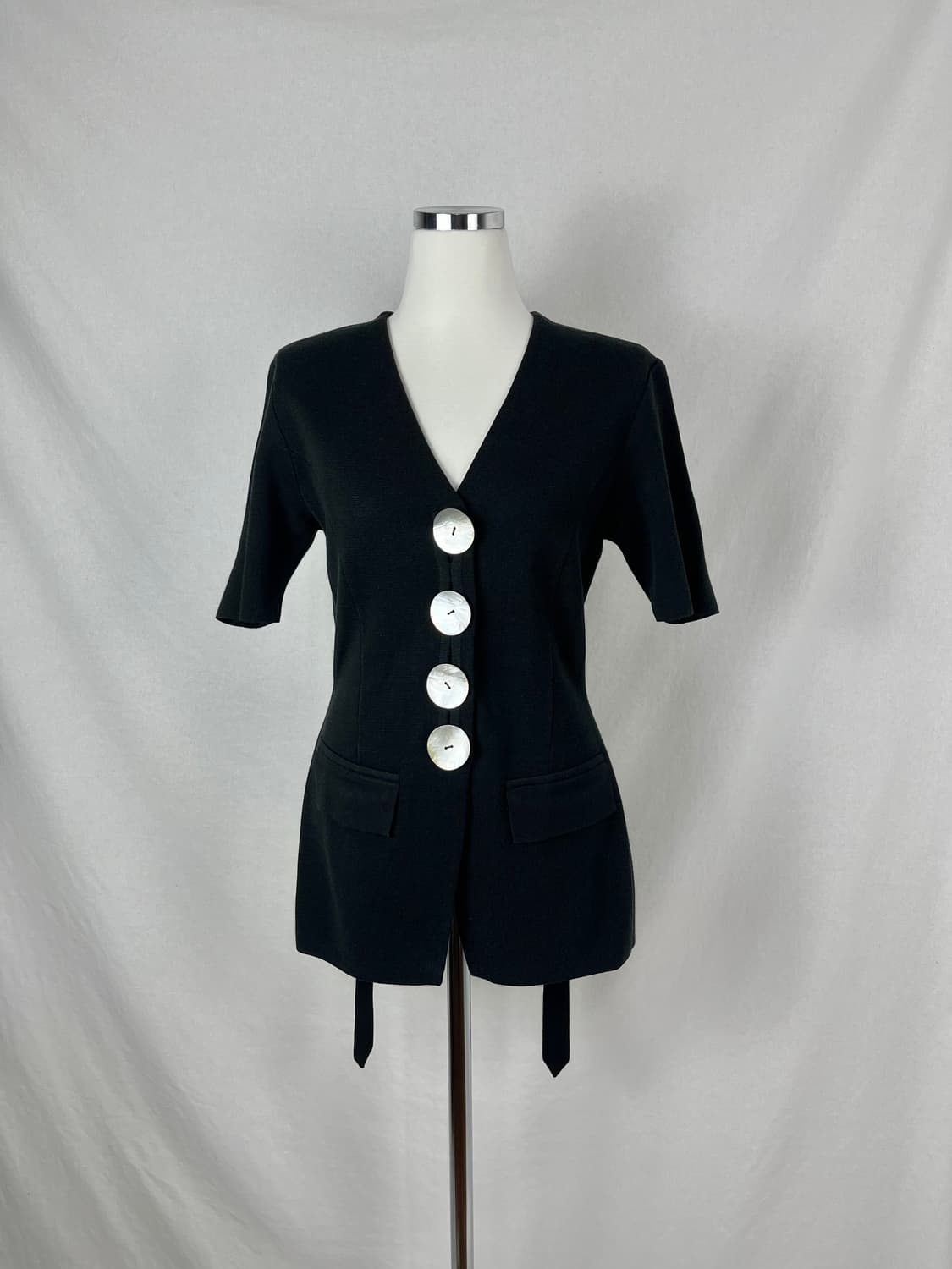 Vintage 자개 단추 반팔 자켓  상품이미지2