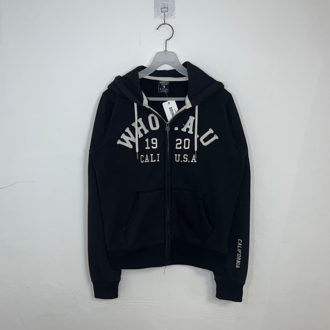 Who.A.U black hoodie zip-up 상품이미지4