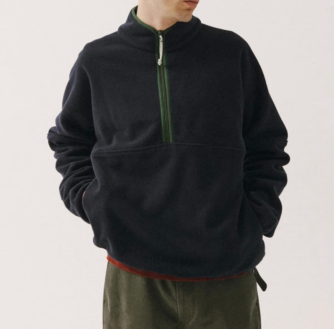 토마스모어 플리스 하프집업 네이비 m 상품이미지2