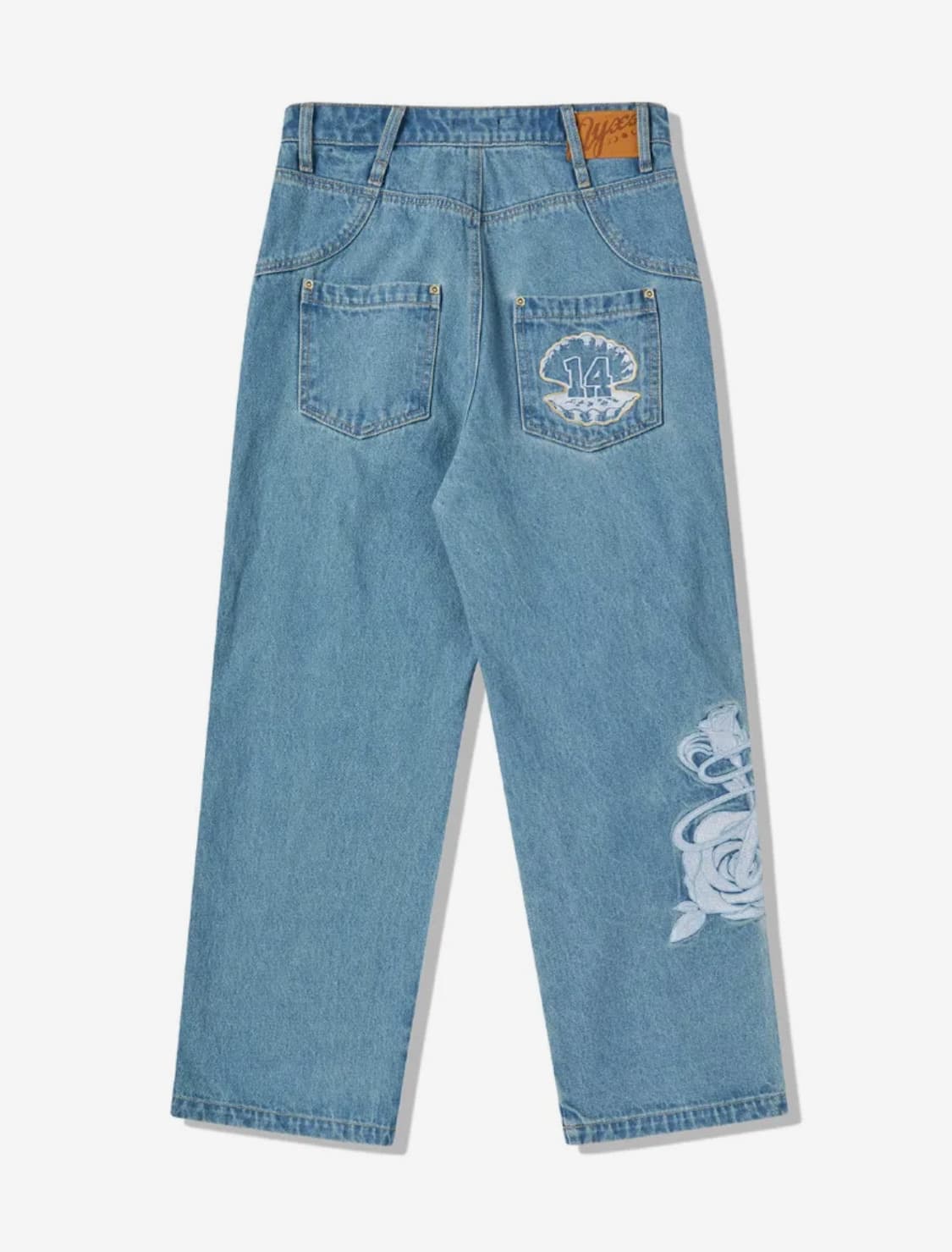 NYXX EMBLEM EMBROIDERY DENIM PANTS LIGHT 상품이미지3