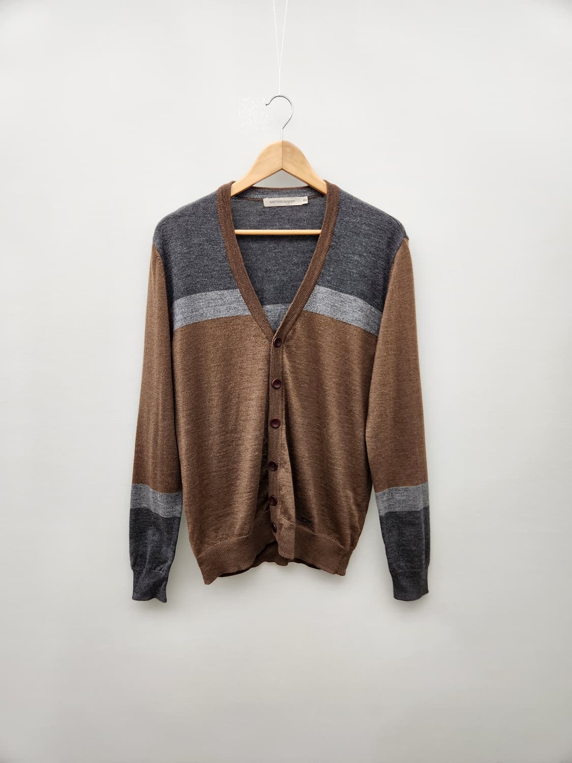시리즈 에피그램 브라운 니트 가디건 울100% 상품이미지1