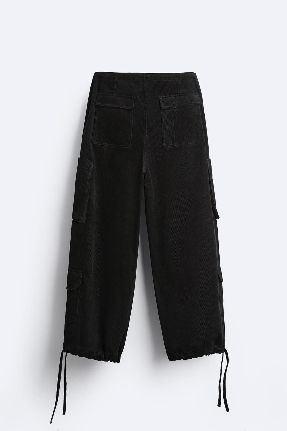 자라 코듀로이 유틸리티 카코 팬츠 블랙 상품이미지5