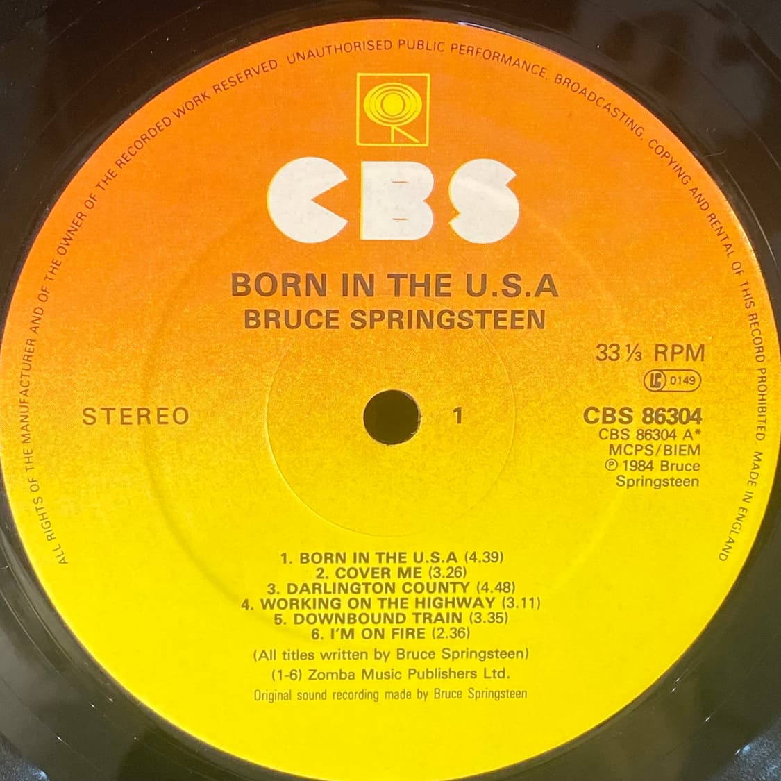 (중고LP-팝록) Bruce Springsteen -Born In The 상품이미지4