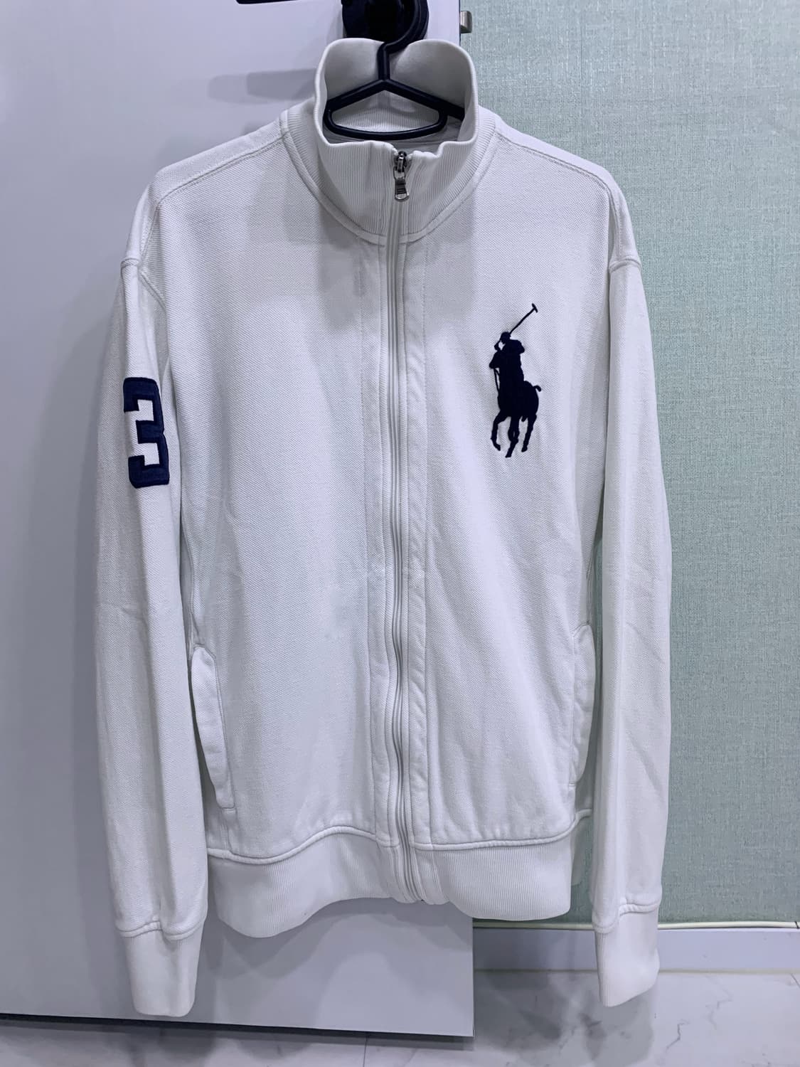 폴로 빅포니 화이트 코튼집업 상품이미지1