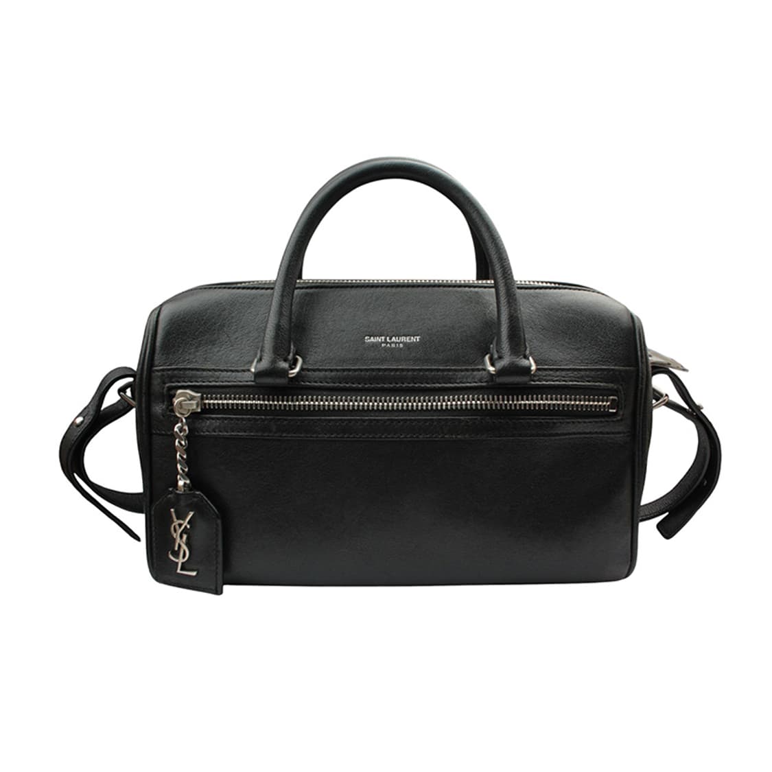 생로랑 블랙 레더 스몰 토트 겸 크로스백 상품이미지1