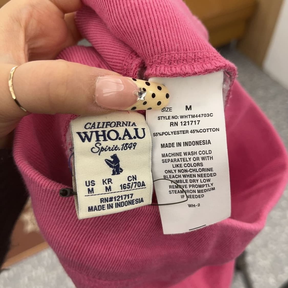 후아유 레트로 Y2K 00's 대장급 핫핑크 스웻팬츠 M C09720 상품이미지5