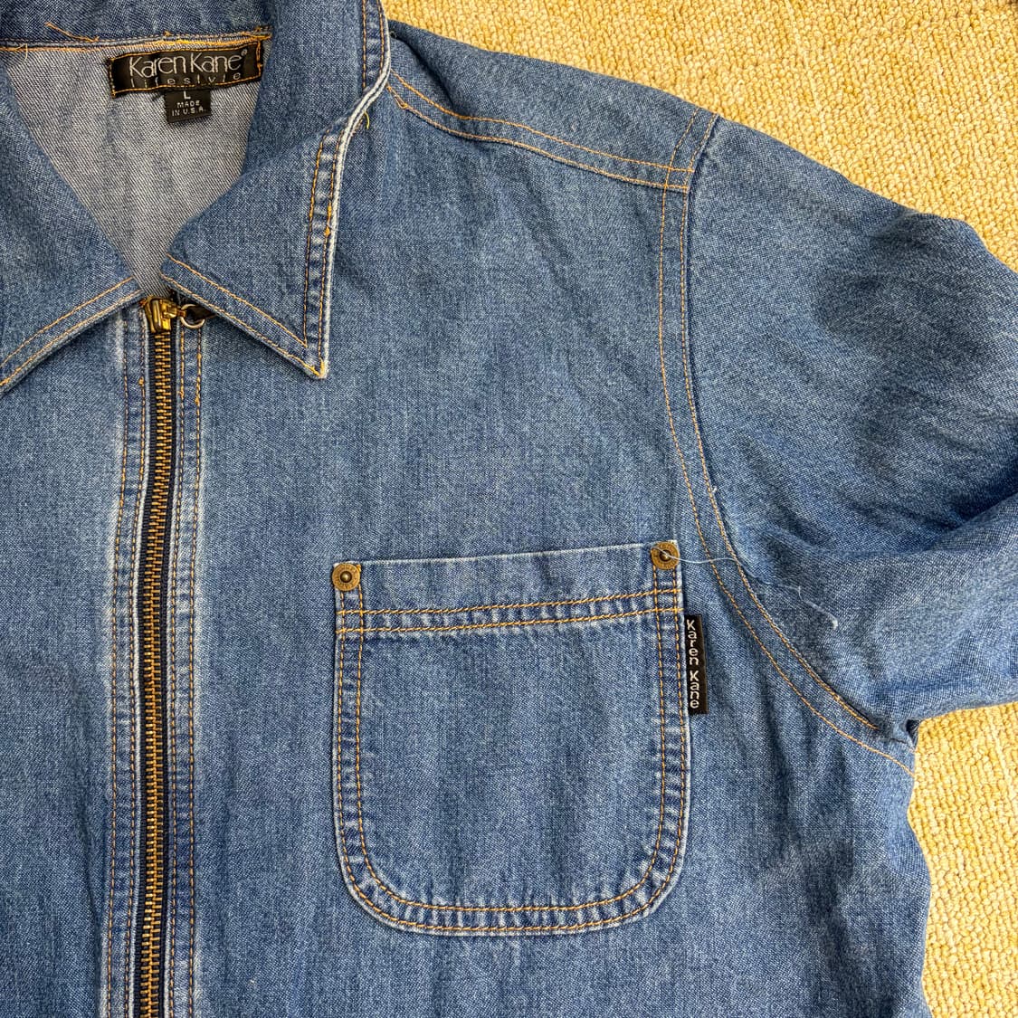 Karen Kane 데님 블루종 자켓(L) 상품이미지5