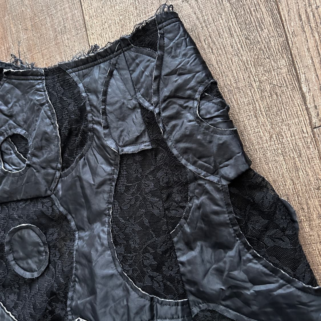 Crinkle Quilting Lace Skirt 상품이미지6