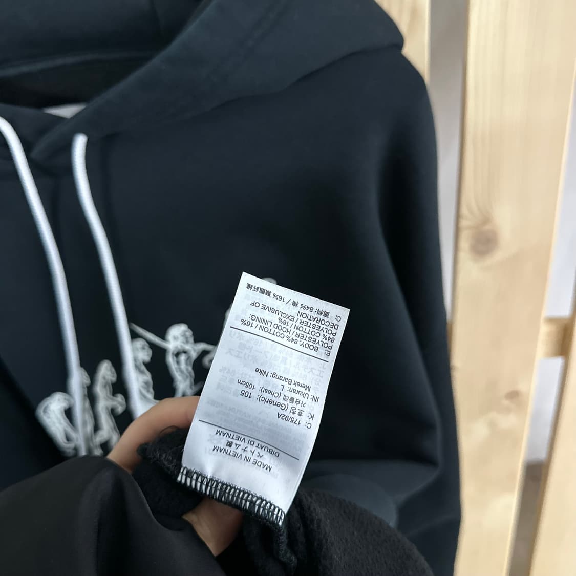 (L) 나이키 에볼루션 블랙 후드티 상품이미지5