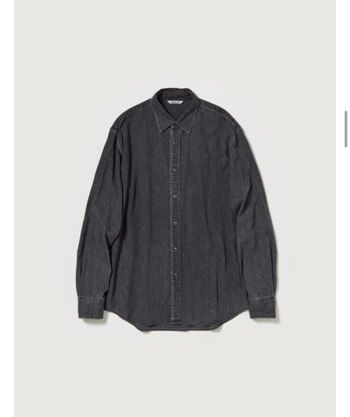 24ss 오라리 셀비지 슈퍼라이트 데님 셔츠 5 상품이미지1