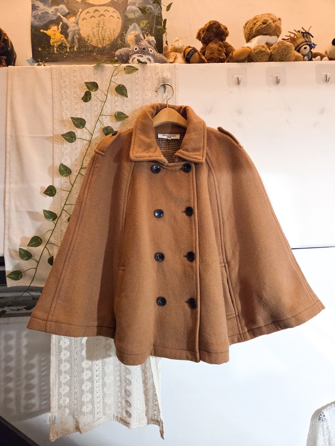 카멜 케이프 코트 상품이미지1