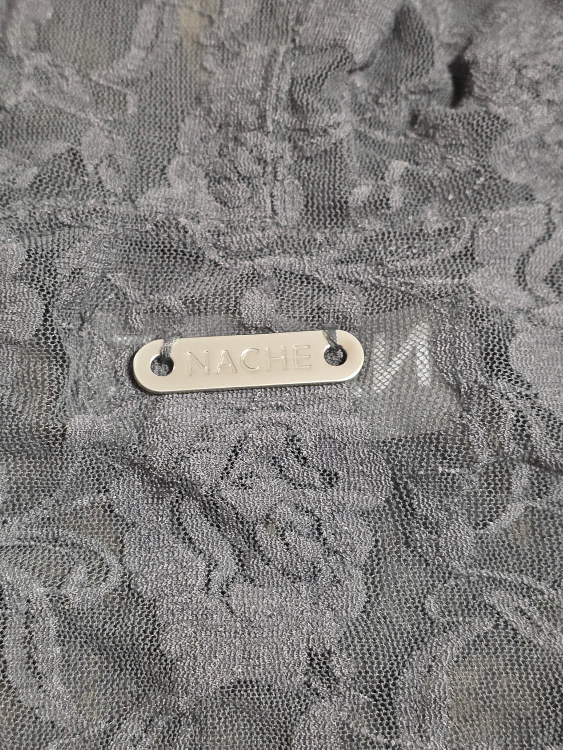 Nache Lace Hoodie Shirt Charcoal 상품이미지3