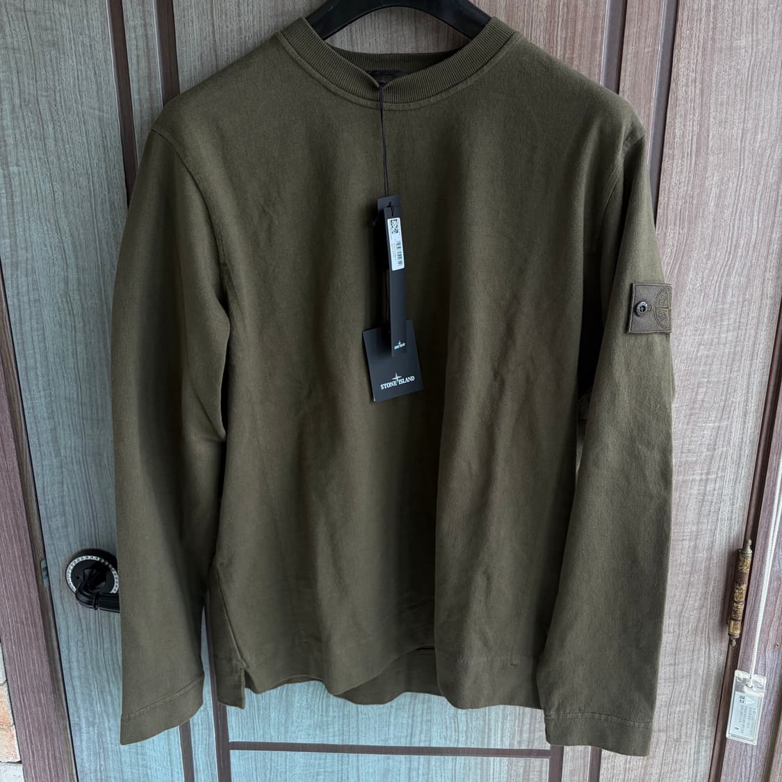 새상품(XL)스톤아일랜드 고스트 피스 오가닉 코튼 크루넥 밀리터리그린 상품이미지2