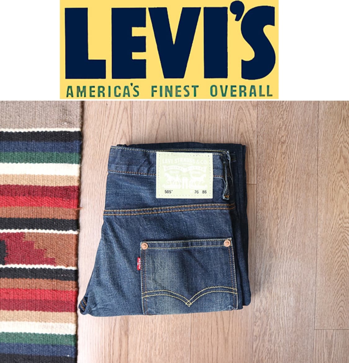 
LEVIS 리바이스 505 워싱 가공 데님  굿 컨디션  상품이미지1