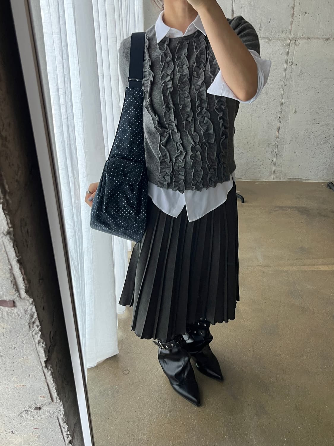 Porter 포터 도트 호보백 네이비 상품이미지4