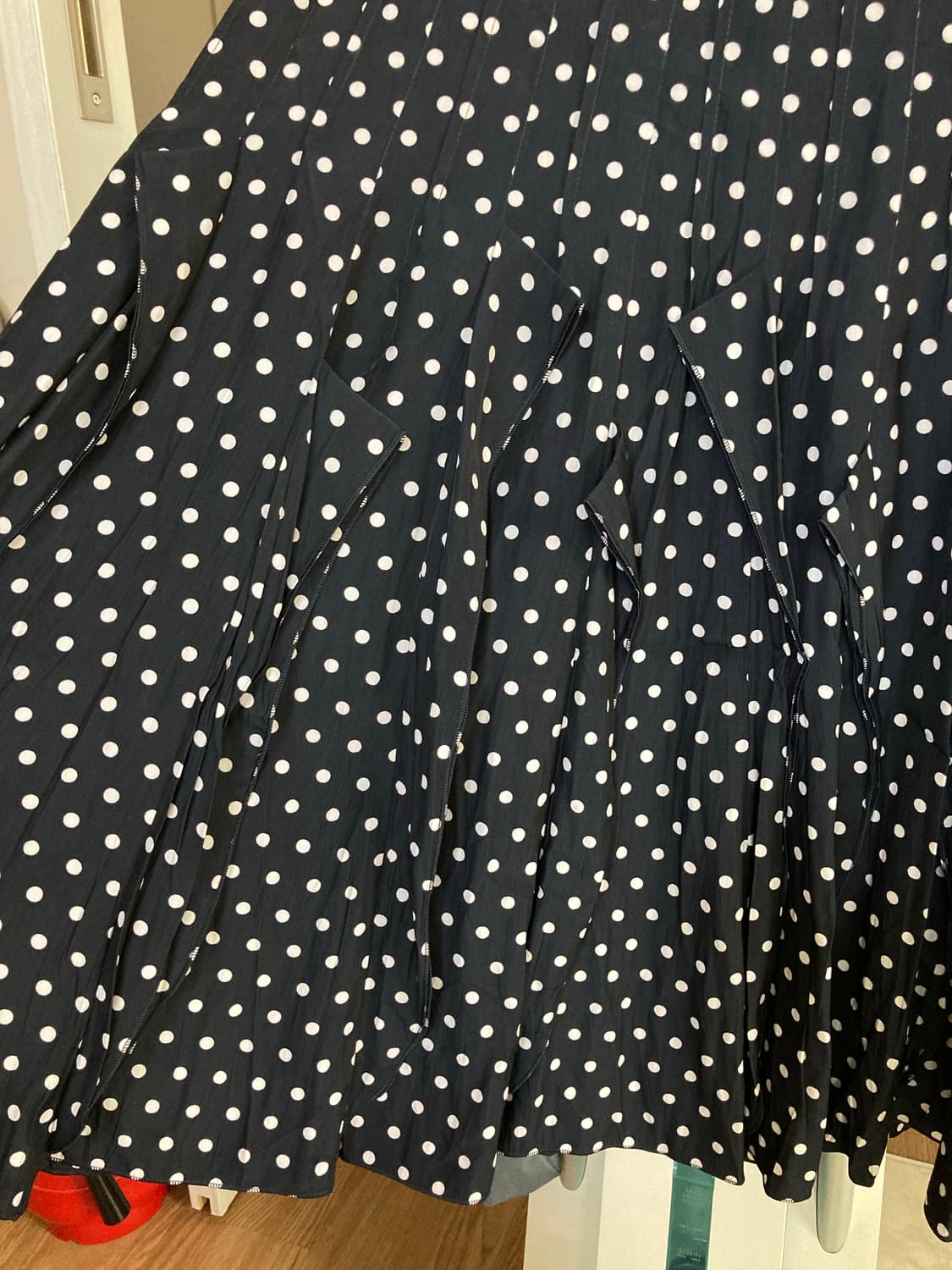 일본빈티지 도트 플리츠 스커트 상품이미지2