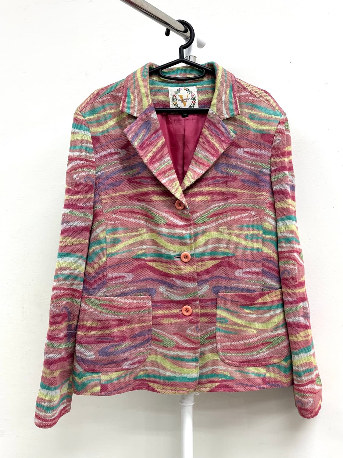 빈티지 핑크 실크 블레이저 자켓 상품이미지6