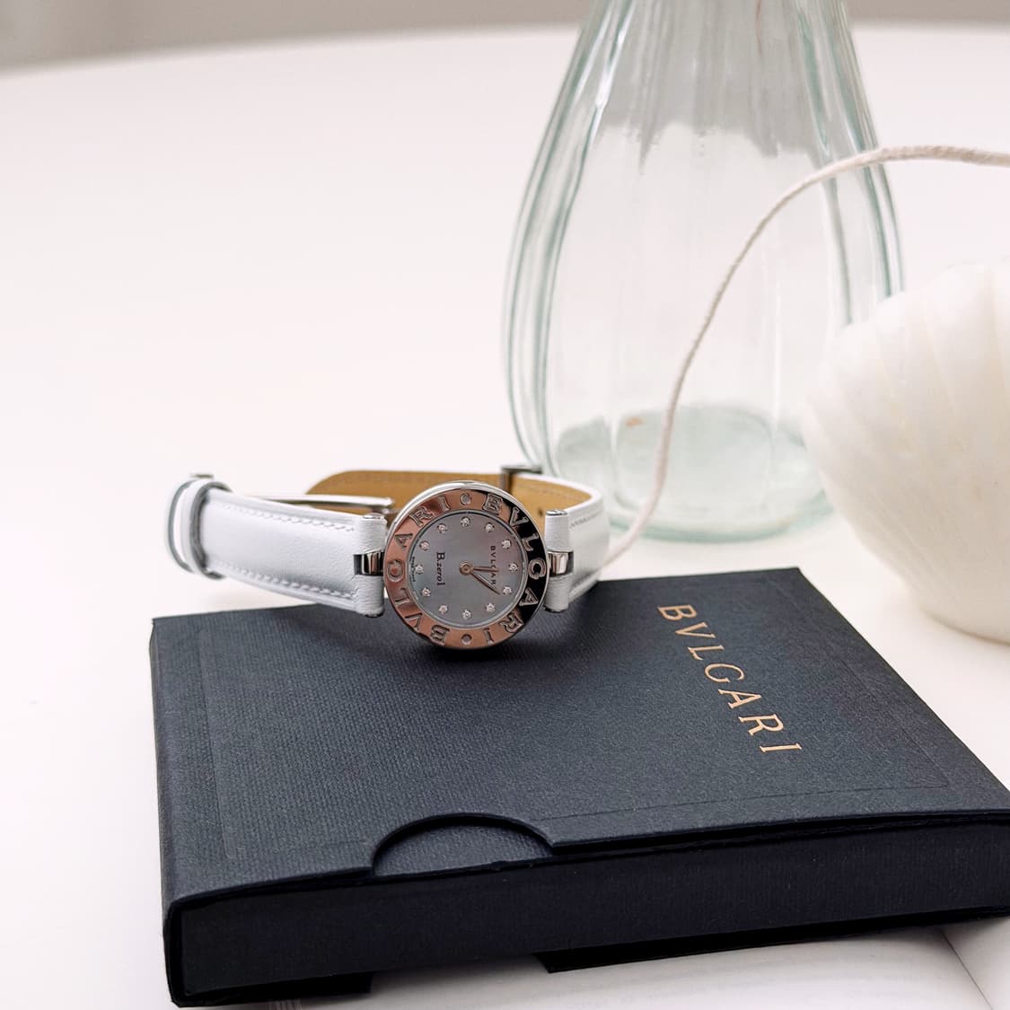 불가리 비제로원 블루 쉘 다이아 시계 상품이미지5