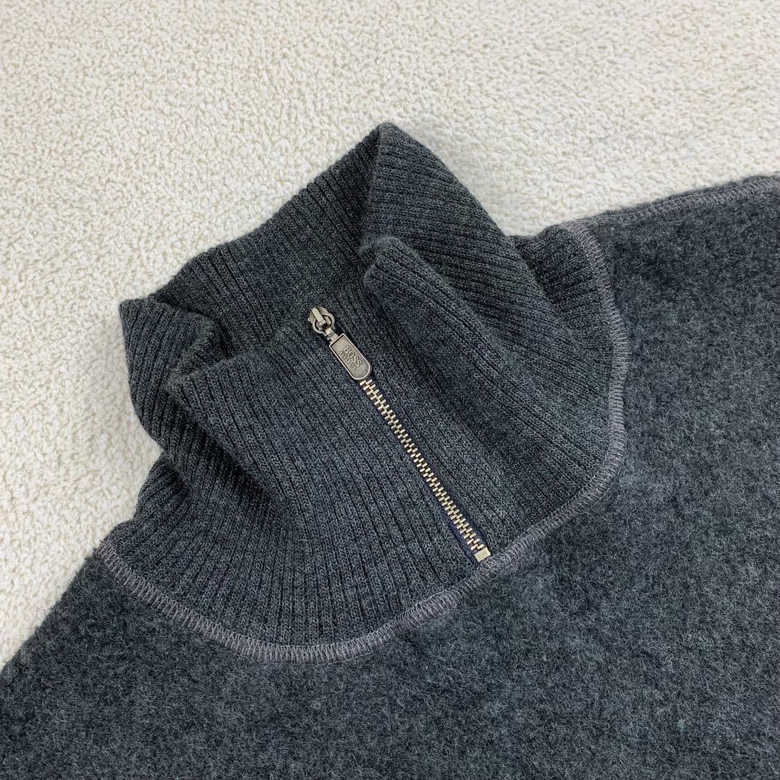 휴고 보스 이태리제 폴라 베어 쿼터집업 울리에스터 니트 상품이미지5
