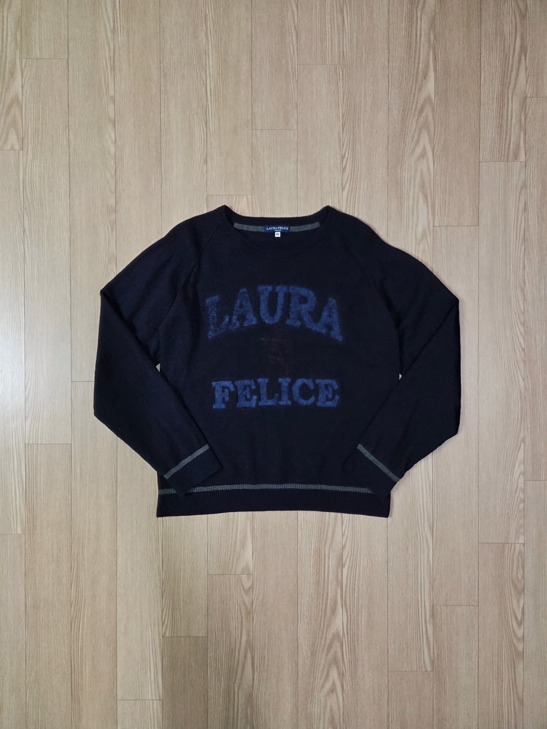 LAURA FELICE 네이비 라운드 니트 상품이미지1