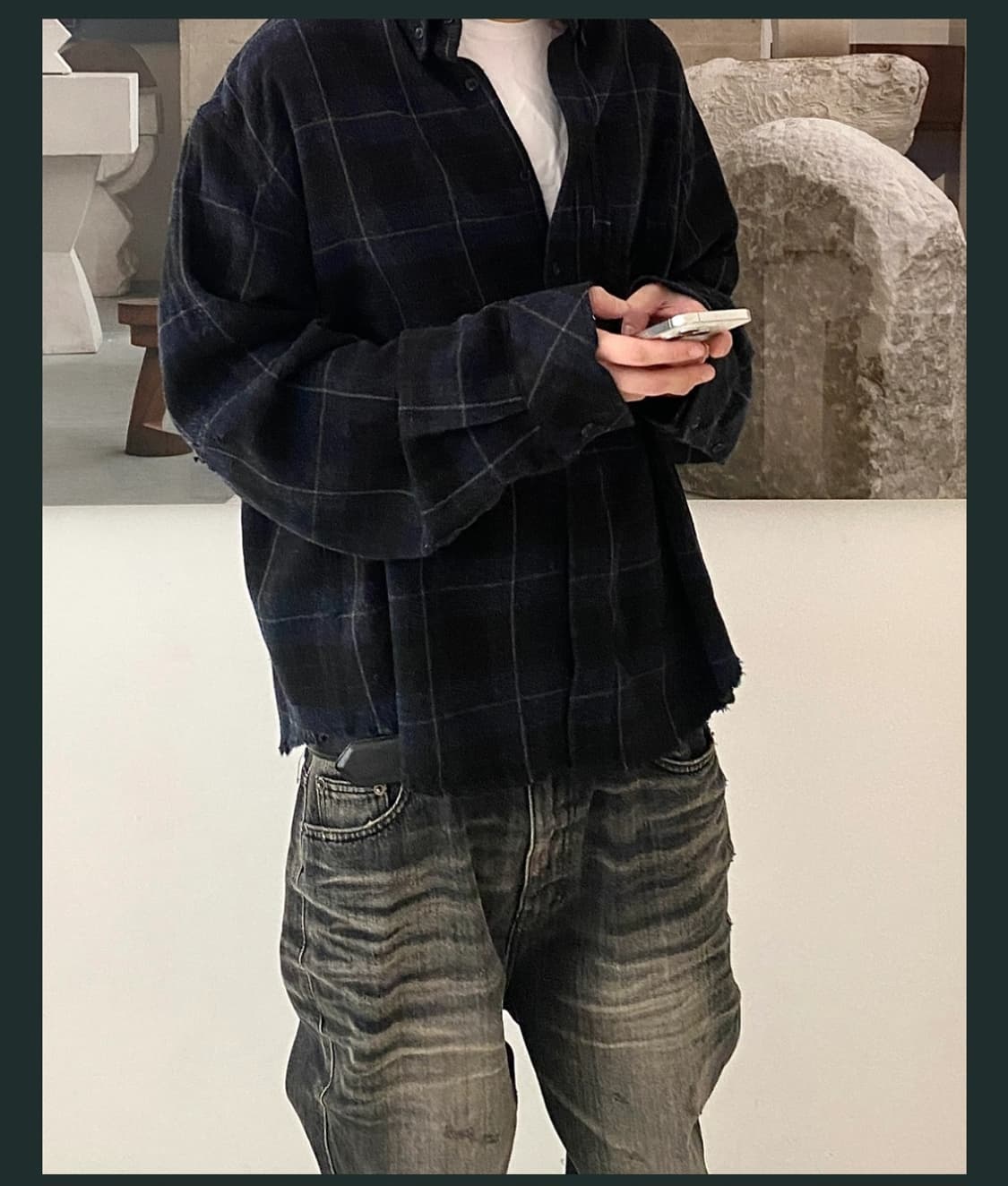 언더마이카 워킹데드 체크셔츠 던 1사이즈  상품이미지2