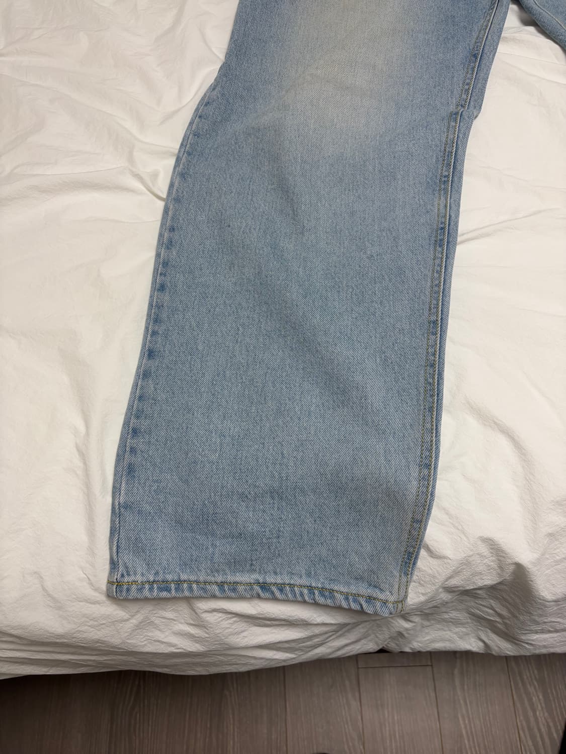 언어펙티드 원턱 와이드 데님 M 상품이미지4