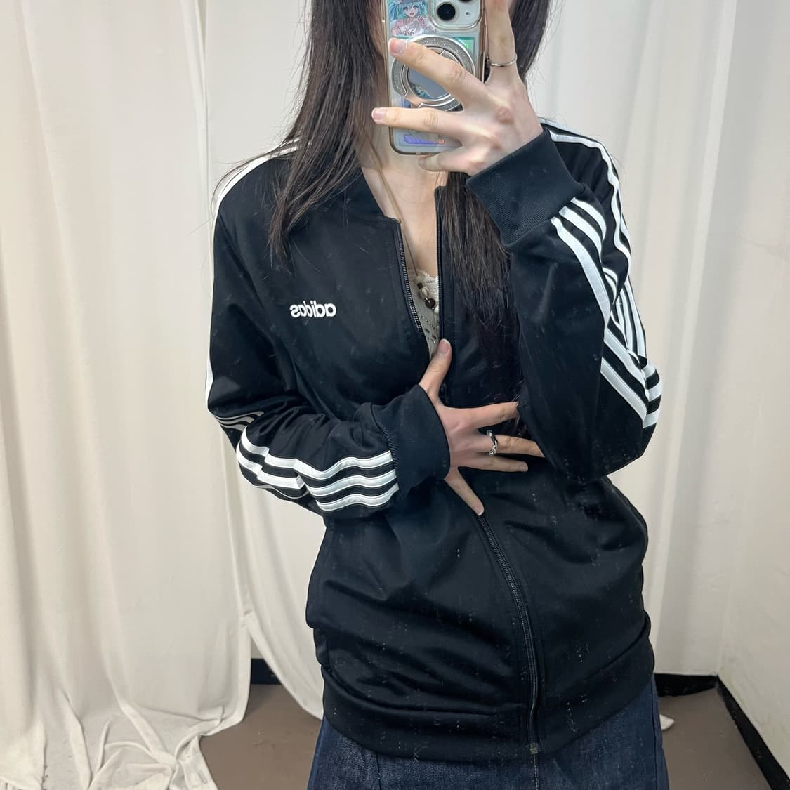 Adidas china neck black jersey 상품이미지3