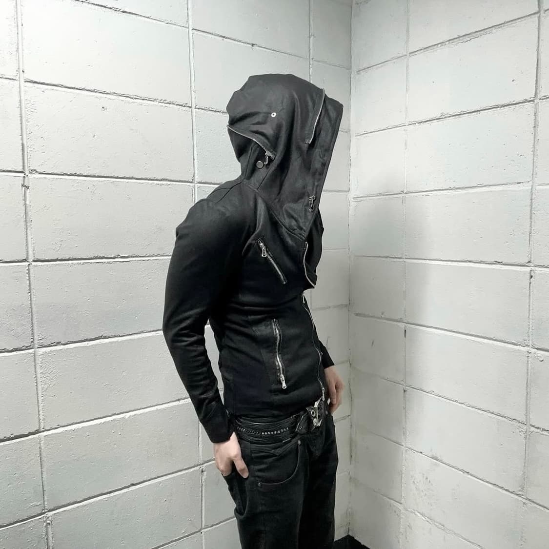 Johnny wolf asymmetry waxed hood jacket 상품이미지7