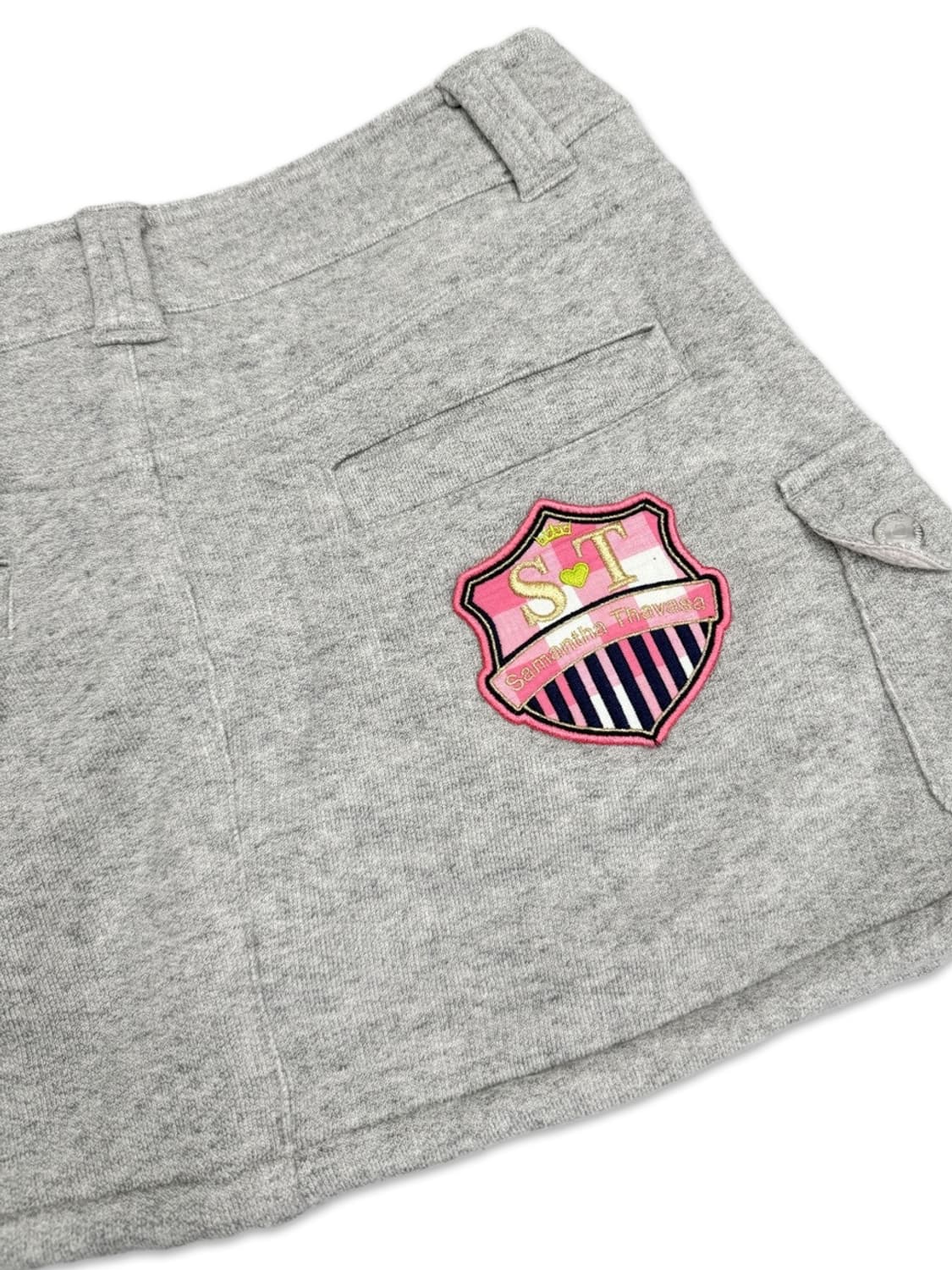 빈티지 SAMANTHA THAVASA 그레이 니트 미니 스커트 상품이미지5