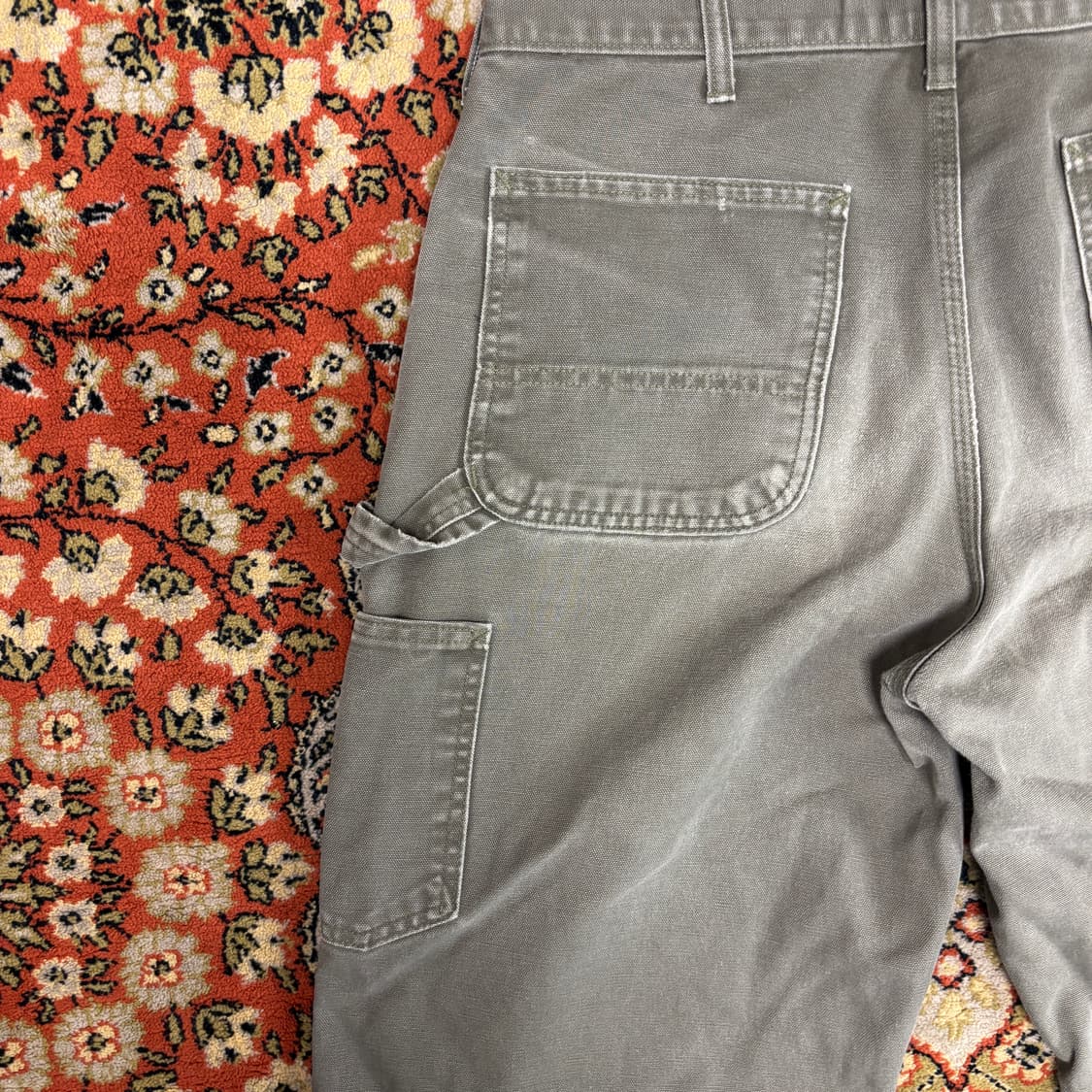 [33] 칼하트 싱글니 모스그린 워크팬츠 상품이미지4