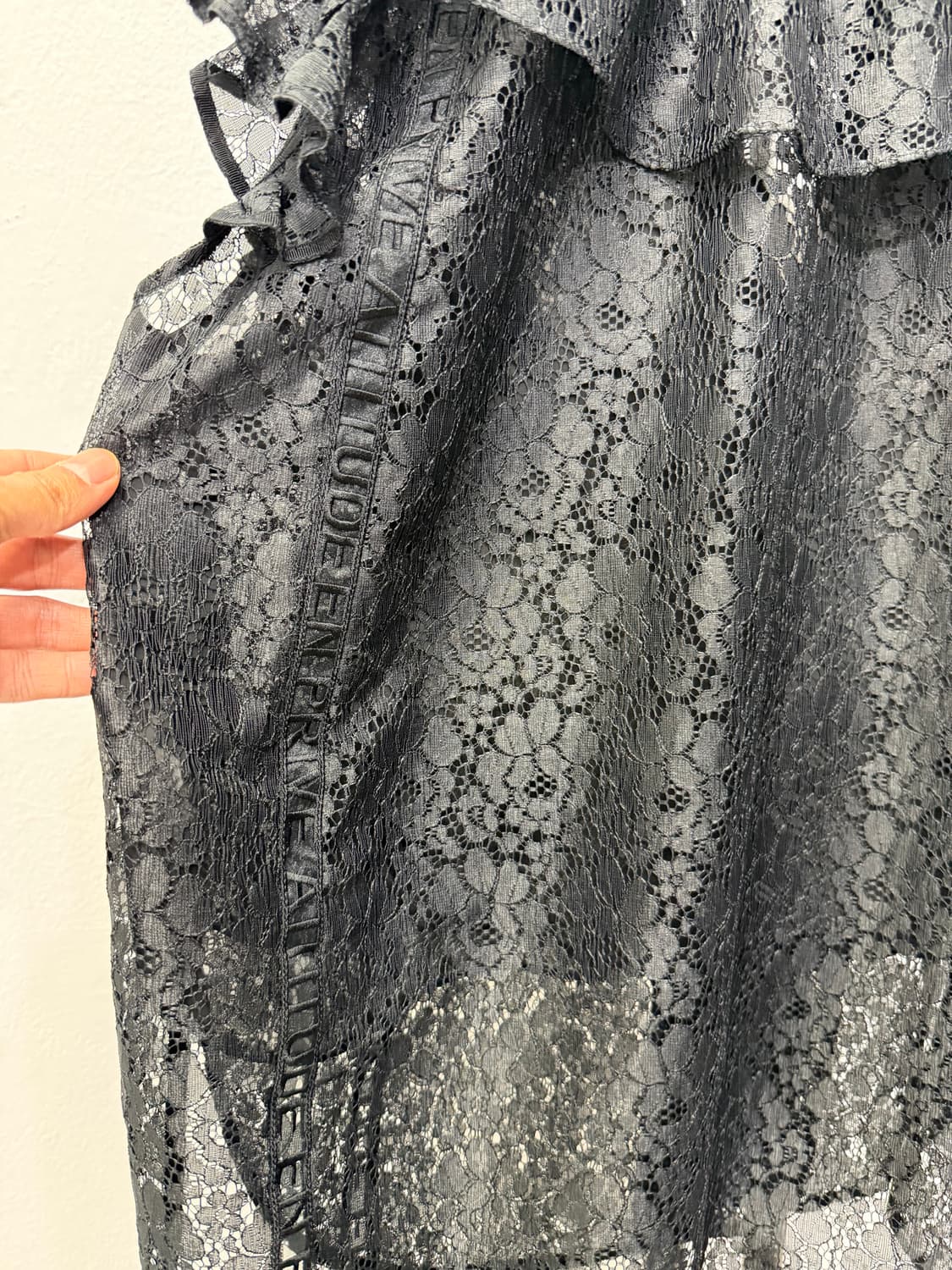 정품) SYSTEM 시스템 한섬 21ss 블랙 레이스 블라우스 82 상품이미지5