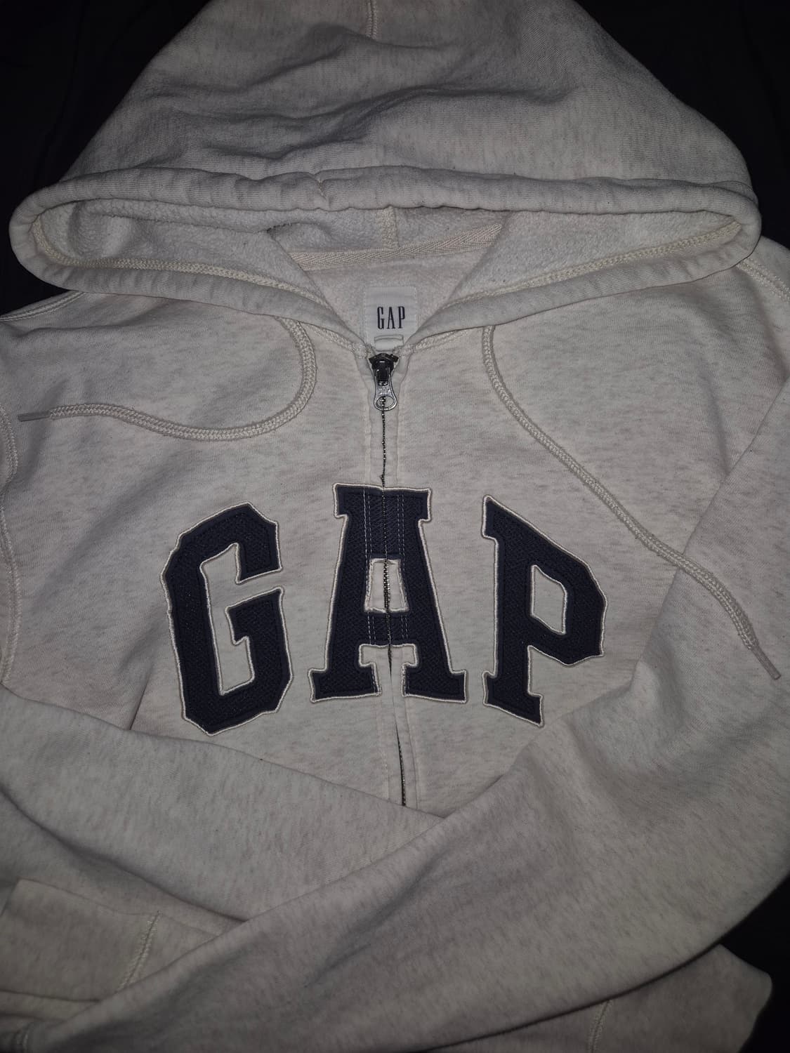 GAP 아이보리 네이비 후드집업 M 상품이미지1