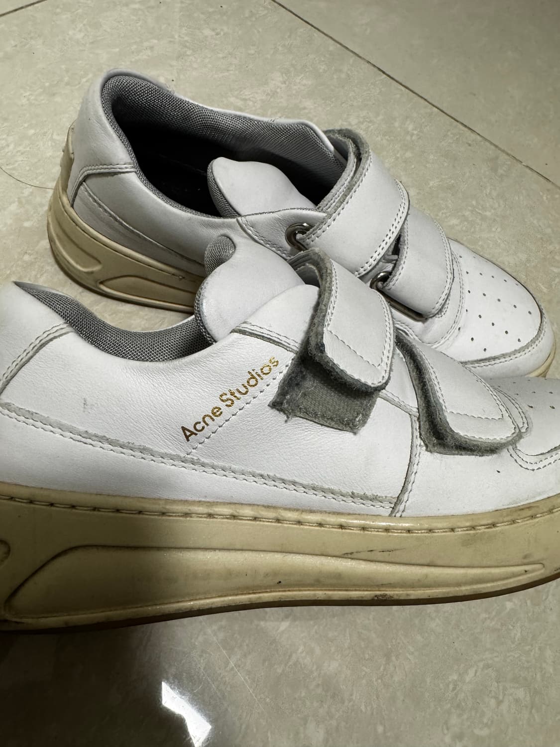 아크네 스튜디오 벨크로 스니커즈 화이트 41 상품이미지2